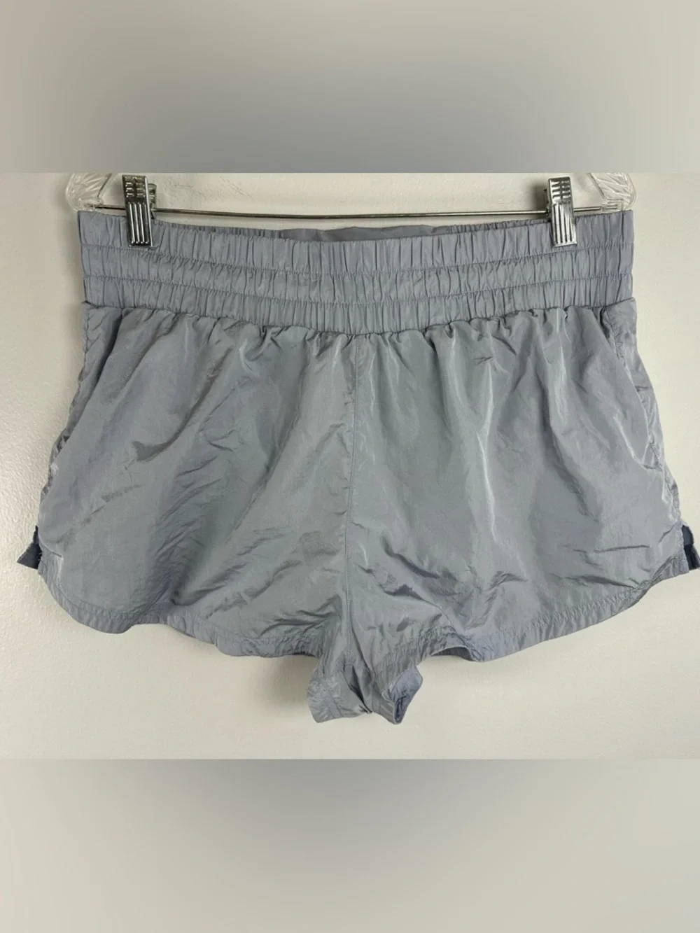 Varley Light Gray-Blue Kallin Athletic Running Shorts lined Size Large